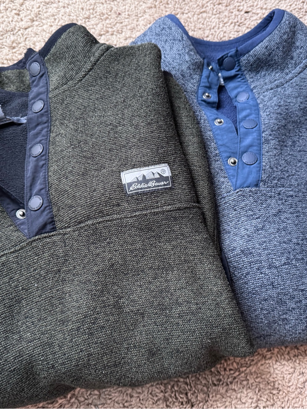 Eddie Bauer Dark Gray Snap-Front Pullover
